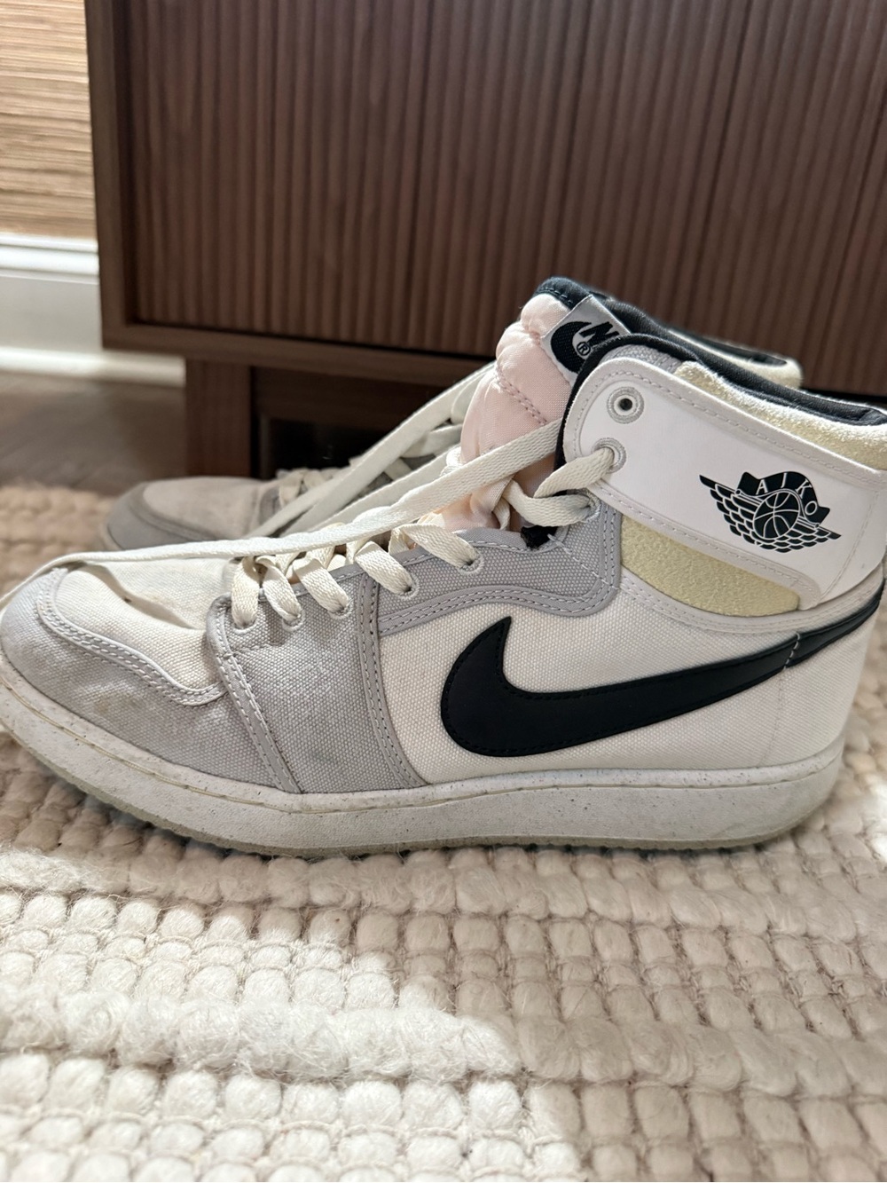Nike Men's High-Top Sneakers in White, Black, Gray, Cream